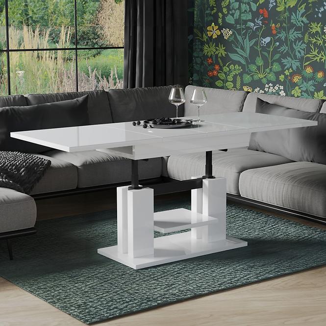 Kinyitható asztalok  felhúzható Iso  110/170x65 cm Fehér fényű