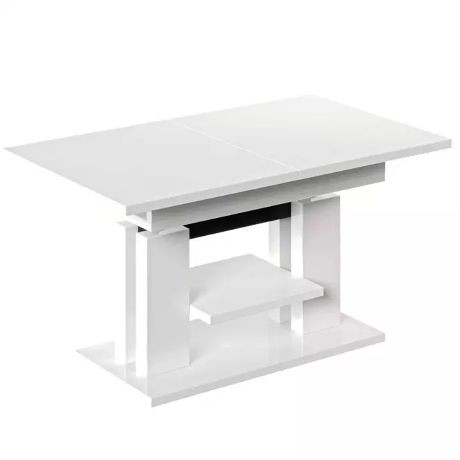 Kinyitható asztalok  felhúzható Iso  110/170x65 cm Fehér fényű