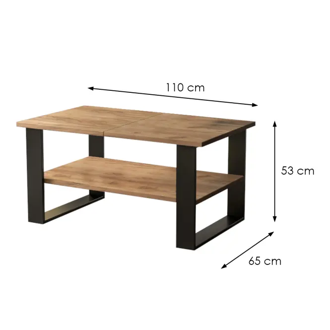 Dohányzóaszta Inga- Tölgy Craft Aranysárga,2