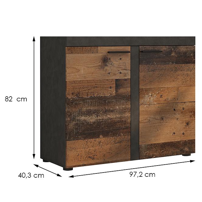 Komód Rumba 2f Old Style Wood/Matera,3