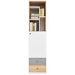 Regál Pixel PX5 keksz tölgy / fehér lux / szürke Regál Pixel PX5 keksz tölgy / fehér lux / szürke