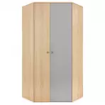 Sarokszekrény Pixel 1D PX2 keksz tölgy / fehér lux / szürke