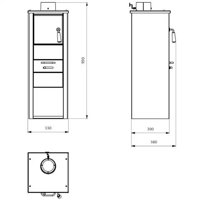Acél Kályha Ekonomik Lm 6 kw,4