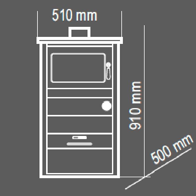 Blist PADOVA E Acél Kályha Víztartállyal  4,7 kW/14,7 kW