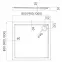 Négyzet alakú zuhanytálca Black Stone 80x80x5 Espera AQM260CST,2