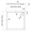 Négyzet alakú zuhanytálca Black Stone 80x80x5 Espera AQM260CST,2