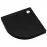 Félkör alakú zuhanytálca Black Stone 80x80x12 R55 Espera Plus AQM4633CST