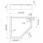 Ötszögletű zuhanytálca Black Stone 80x80x12 Espera Plus AQM4697CST,2