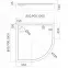 Félkör alakú zuhanytálca Black Mat 90x90x12 R55 Espera Plus AQM4634CMG,2
