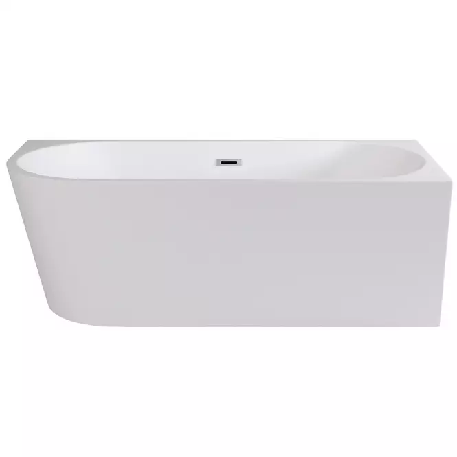 Szabadon álló Kád sarok Zoya 150/75 J+Klik-Klak téglalap alakú túlfolyóval Slim króm,2
