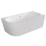 Szabadon álló Kád sarok Zoya 170/80 J+Klik-Klak téglalap alakú túlfolyóval Slim króm