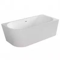 Szabadon álló Kád sarok Zoya 170/80 J+Klik-Klak téglalap alakú túlfolyóval Slim króm