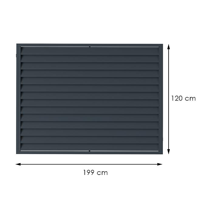 Kerítés panel Imperial 120x199 NC RAL7016 W10874