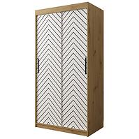Szekrény Jodełka 1 100 Tölgy Artisan/fehér/fekete