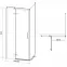 Bal zuhanykabin Jota 80x80x195 fekete profil,2
