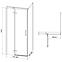 Bal zuhanykabin Jota 80x80x195,2