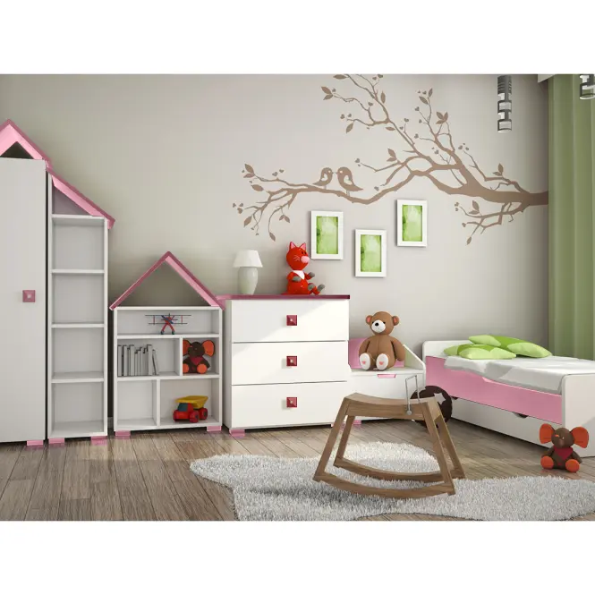 tárolóhely konténer Bb07 fehér+Rózsaszín