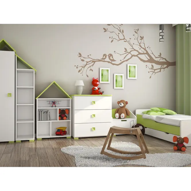 tárolóhely konténer Bb07 fehér+zöld,3