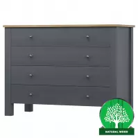 Komód Oskar 4s 90x40x90 szürke