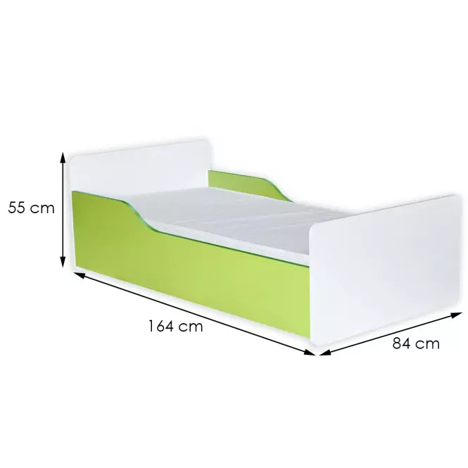 Ágy Bb08  Matraccal fehér+zöld,2