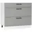 Konyhaszekrény Emily D90PC S/3 Dast Grey