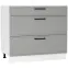 Konyhaszekrény Emily D90PC S/3 Dast Grey