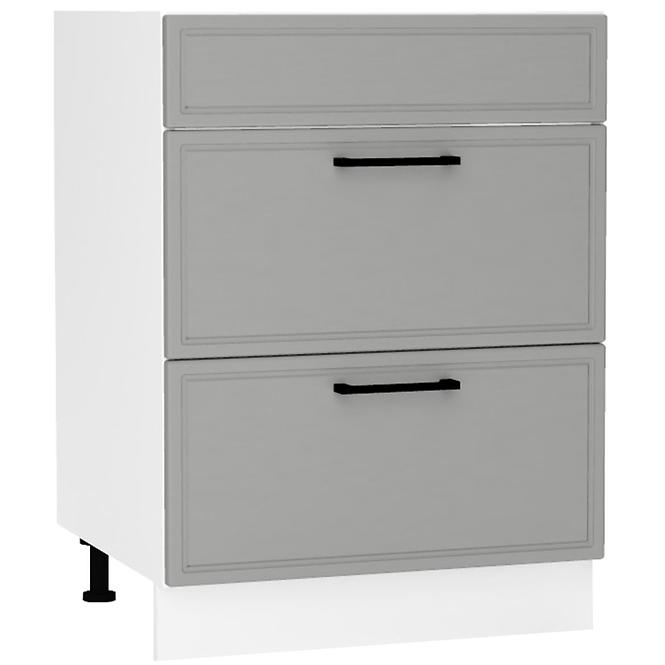 Konyhaszekrény Emily D60PC S/2 ZASL Dast Grey