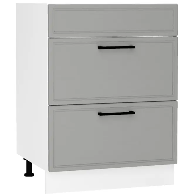 Konyhaszekrény Emily D60PC S/2 ZASL Dast Grey