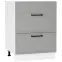 Konyhaszekrény Emily D60PC S/2 ZASL Dast Grey