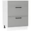 Konyhaszekrény Emily D60PC S/2 ZASL Dast Grey
