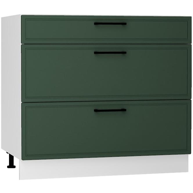 Konyhaszekrény Emily D90PC S/3 zöld matt