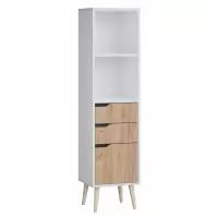 Regál Agnar  2s1d D.Craft Aranysárga+fehér