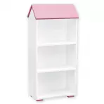 Regál Bb02  3p fehér+Rózsaszín