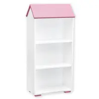 Regál Bb02  3p fehér+Rózsaszín