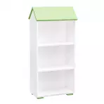 Regál Bb02  3p fehér+zöld