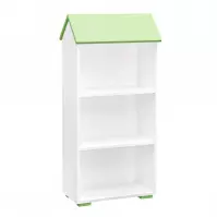 Regál Bb02  3p fehér+zöld