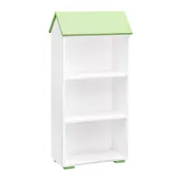 Regál Bb02  3p fehér+zöld