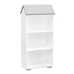 Regál Bb02  3p fehér+szürke