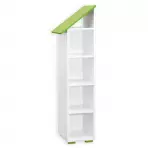 Regál Bb03  4p bal fehér+zöld