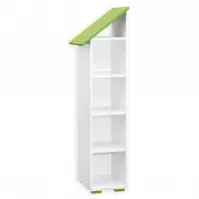 Regál Bb03  4p bal fehér+zöld
