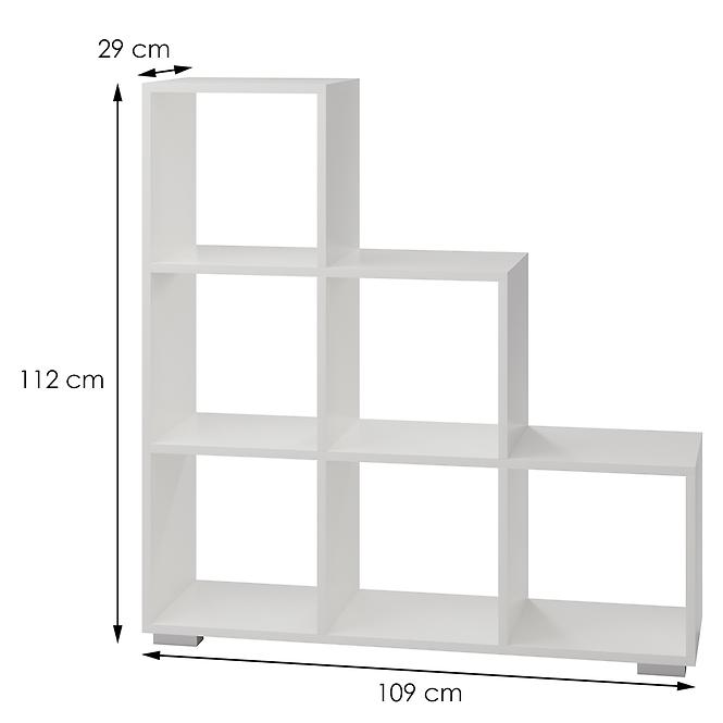 Regál Ażur  3x3 fehér