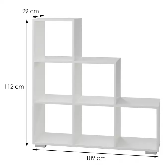 Regál Ażur  3x3 fehér,2