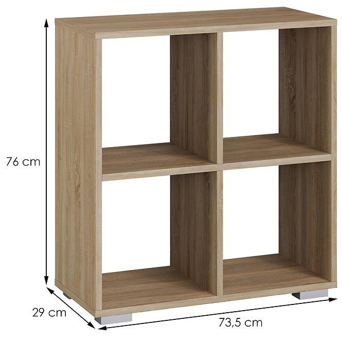 Regál Ażur  2x2 D.Sonoma