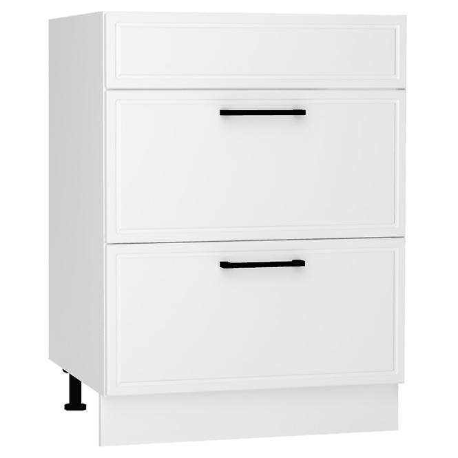 Konyhaszekrény Emily D60PC S/2 ZASL fehér borsó matt