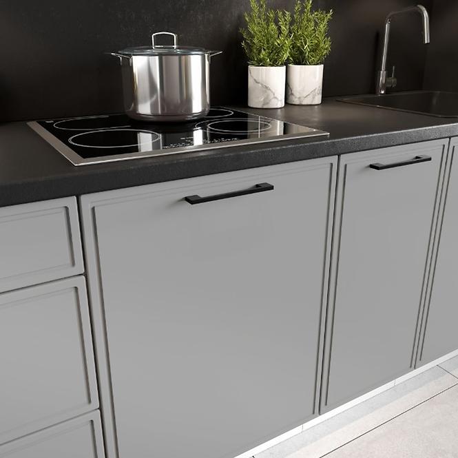 Konyhaszekrény Emily W60/68 Slim Pl ezüst kapucnival Dast Grey
