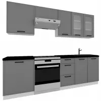 Konyhabútor 180/240 dast grey bb