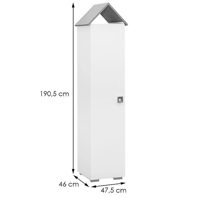 Szekrény bb04  Biely+szürke