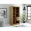 Szekrény Halifax T1 100 Tölgy Artisan/fekete/Tükör,5
