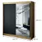 Szekrény Halifax T2 200 Tölgy Artisan/fekete/Tükör,2