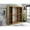 Szekrény Halifax T2 200 Tölgy Artisan/fekete/Tükör,3